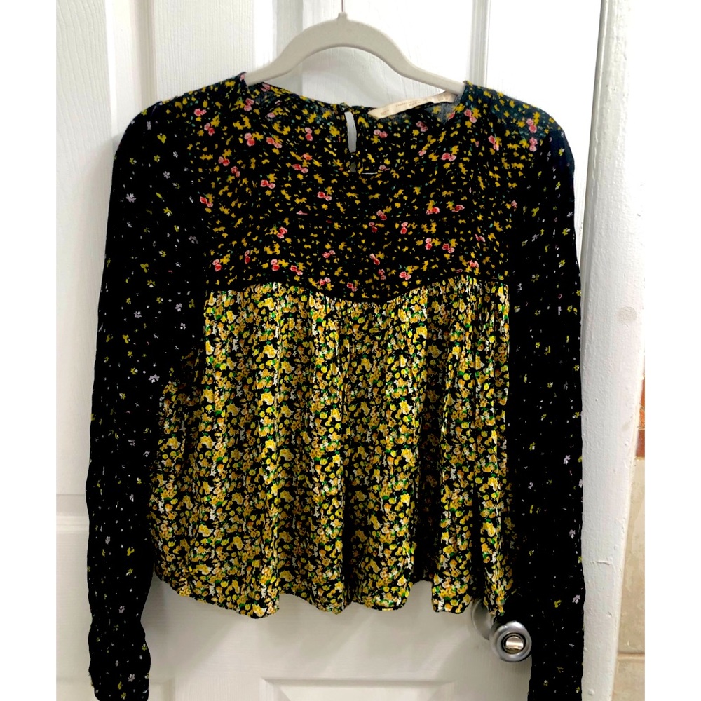 ZARA Floral Balloon top